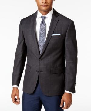 Ryan Seacrest Distinction Men's Slim-fit Gray Windowpane Sport Coat, Only At Macy's