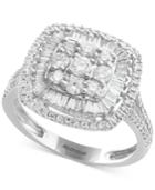 Classique By Effy Diamond Square Cluster Ring (1 Ct. T.w.) In 14k White Gold