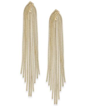Thalia Sodi Gold-tone Snake Chain Fringe Drop Earrings, Created For Macy's