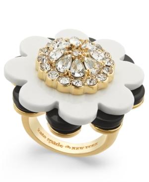 Kate Spade New York 14k Gold-plated Crystal Shadow Blossom Ring
