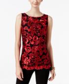 Inc International Concepts Petite Embroidered Top, Only At Macy's