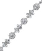Charter Club Silver-tone Crystal Flower Flex Bracelet