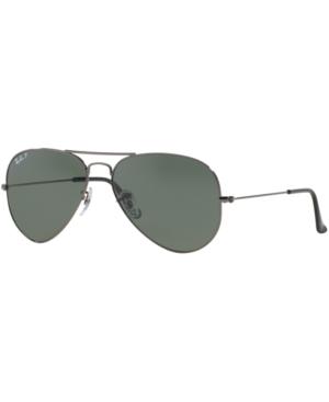 Ray-ban Polarized Aviator Sunglasses, Rb3025 62