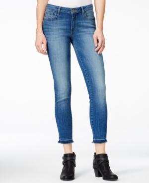 M1858 Paulina Cropped Medium Blue Wash Skinny Jeans