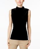 Charter Club Velvet Mock-neck Top, Only At Macys