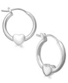 Lily Nily Children's 18k Gold Over Sterling Silver Heart Hoop Earrings
