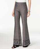Bcx Juniors' Border-print Wide-leg Soft Pants