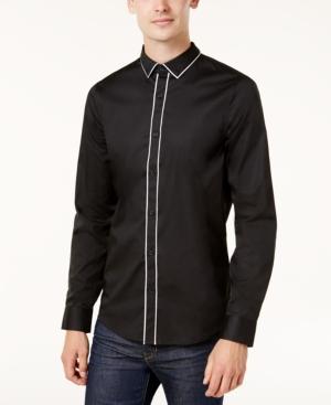 Armani Exchange Men's Slim-fit Beaded Bolt Shirt