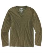 American Rag Men's Acid Wash Split-neck Shirt, Created For Macy's