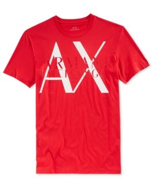 Armani Exchange Men's Transparent Logo Graphic-print T-shirt