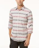 American Rag Men's Geometric Striped Shirt, Created For Macy's