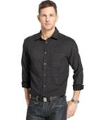 Van Heusen Faux-suede Long-sleeve Shirt