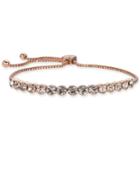 Charter Club Rose Gold-tone Crystal Slider Bracelet, Created For Macy's