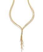 Diamond Tassel Lariat Necklace (1/4 Ct. T.w.) In 14k Gold-plated Sterling Silver