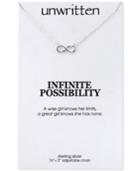 Unwritten Mini Infinity Pendant Necklace In Sterling Silver