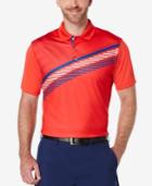 Pga Tour Men's Striped Golf Polo Shirt