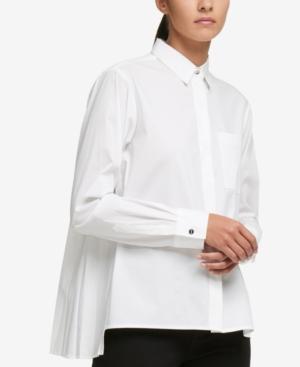 Dkny Pleated-back Shirt, Created For Macy's