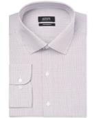 Alfani Men's Classic/regular Fit Burgundy Dobby Dress Shirt, Only At Macy's