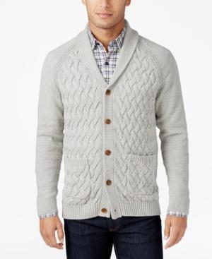 Tasso Elba Men's Textured Shawl-collar Cardigan, Only At Macy's