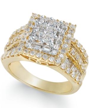 Diamond Cluster Ring (2 Ct. T.w.) In 14k Gold