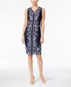 Jm Collection Floral-print Sheath Dress, Created For Macy's