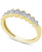 Diamond Scalloped Band (1/5 Ct. T.w.) In 10k Gold