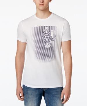 Armani Jeans Men's 81 Striped Logo T-shirt