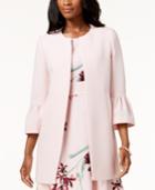 Nine West Car Coat With Bell Sleeves