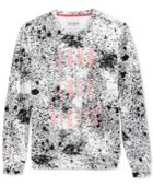 Guess Men's Roy Embroidered Splatter-print Cotton Sweatshirt