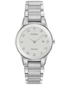 Citizen Women's Eco-drive Axiom Diamond Accent Stainless Steel Bracelet Watch 30mm Ga1050-51b