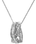 Classique By Effy Diamond Crossover Pendant Necklace In 14k White Gold (3/4 Ct. T.w.)