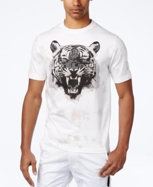 Sean John Men's Studded Tiger Graphic-print Cotton T-shirt