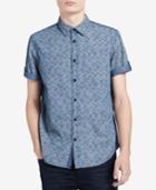 Calvin Klein Jeans Men's Herringbone Roll-tab Shirt