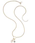 Thalia Sodi Gold-tone Long Length Crystal Charm Necklace, Only At Macy's