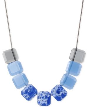Kenneth Cole New York Silver-tone Chunky Stone Statement Necklace