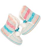 Jenni Stripe Slipper Booties