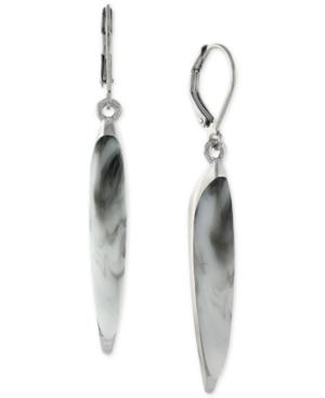 Vince Camuto Silver-tone Resin Spike Drop Earrings