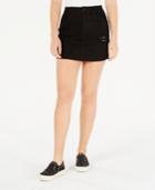 Vanilla Star Juniors' Cotton Ripped Denim Mini Skirt