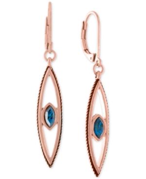 Rachel Rachel Roy Rose Gold-tone Blue Stone & Abalone Shell Drop Earrings