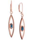 Rachel Rachel Roy Rose Gold-tone Blue Stone & Abalone Shell Drop Earrings