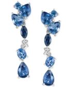 Le Vian Ceylon Sapphire (2-3/4 Ct. T.w.) And Diamond Accent Drop Earrings In 14k White Gold, Only At Macy's