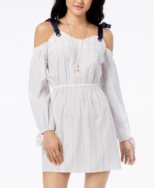 Ultra Flirt Juniors' Printed Off-the-shoulder Dress