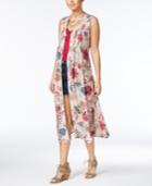 American Rag Juniors' Printed Maxi Vest, Only At Macy's