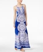 Inc International Concepts Petite Printed Embellished Maxi Dress, Only At Macy's