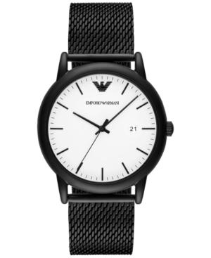 Emporio Armani Men's Luigi Black Stainless Steel Mesh Bracelet Watch 43mm