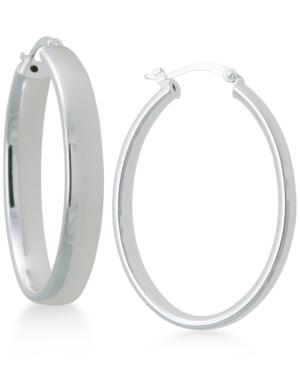Polished Hoop Earrings In Sterling Silver