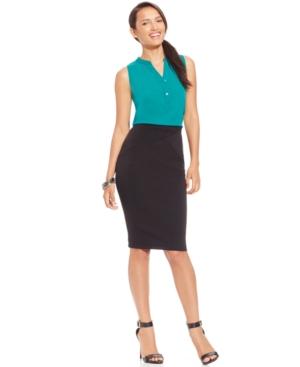 Bcx Juniors' Textured Midi Pencil Skirt