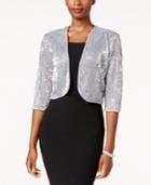 Sandra Darren Petite Sequined Shrug