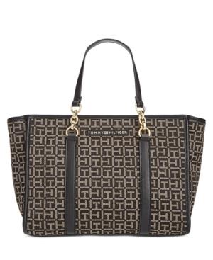 Tommy Hilfiger Emilia Monogram Jacquard Small Tote