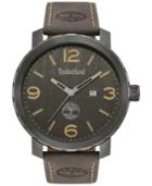Timberland Men's Pinkerton Gray Leather Strap Watch 50x55mm Tbl14399xsu13